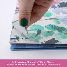 Load image into Gallery viewer, Blue Sky Kelly Ventura 2026-2027 Weekly and Monthly Academic Year Student Planning Calendar, July 2026 - June 2027, 8.5" x 11", Flexible Cover, Wirebound, Laminated Tabs, Storage Pocket, Magnetic & Snap In Book Marks, Includes Stickers, Blooming