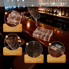 Load image into Gallery viewer, Aidmi Clear Acrylic Wine Rack, Modular Stackable Countertop Wine Bottle Holder with Leaf Shaped Support, Multi Purpose Versatile Wine Display Stand for Home Bar Party Daily Organizing (2pcs)