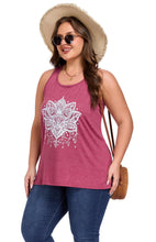 Load image into Gallery viewer, ForHailey Womens Plus Size Racerback Tank Tops Graphic Summer Sleeveless Tunic Shirts Flowy Loose Boho Beach Yoga Tee Mandala Purple XX-Large