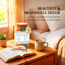 Load image into Gallery viewer, Bible Verse Jar for Daily Encouragement – Read Me When Bible Verses Jar with Inspirational Scripture, Prayer and Reflection, a Meaningful Christian Gift for Mom, Women and Men (Style 1)