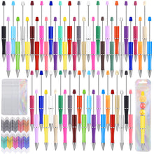 Load image into Gallery viewer, Vellibring 150 Pcs DIY Beadable Pen Kit Multicolor Bulk Ballpoint DIY Crafting Pens with 8 Colors Refills & Bags for Students Teens Teachers School Office Accessories Supplies