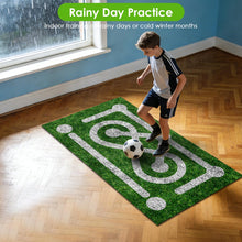 Load image into Gallery viewer, NELOMO 5ft×3ft Soccer Dribbling Training Turf - Portable Soccer Mastery Skill Practice Mat for Ball Control & Footwork Drills - Tailored for Soccer Enthusiasts