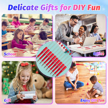 Load image into Gallery viewer, DASTTUIS 150 Pieces DIY Beadable Pens Kit - 50 plastic Beadable Pens Bulk, Refills & pen bags Included - Beaded Pens Black Ink Ballpoint Cute Pens(Red)