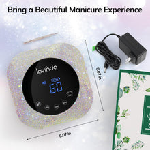 Load image into Gallery viewer, Lavinda UV LED Nail Lamp, 54W Rechargeable Cordless Nail Lamp Nail Dryer Gel Polish UV Nail Light with 4 Timer Setting, Professional Quick Dry Curing Lamp with Display Auto Sensor for Salon & Home