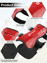Load image into Gallery viewer, Gnodio Kids Soccer Shin Guards and Socks Youth Soccer Shin Pads Protective Defender Gear for 3-12 Years Old Toddler Children Teen Boys Girls Red L