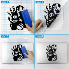 Load image into Gallery viewer, JANDJPACKAGING Transfer Tape for Vinyl - 12” x 50 FT w/Blue Alignment Grid for Adhesive Vinyl - Medium Tack Vinyl Transfer Tape for Silhouette Cameo