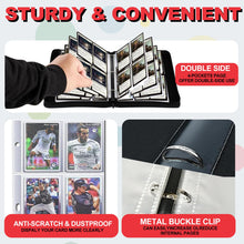 Load image into Gallery viewer, 440 Card Binder 4 Pocke 3-Ring Trading Card Binder with 55 Page Removable Sleeves, High Storage Trading Card Holder Collection Card Album Carrying Organizer Case for TCG Cards-red