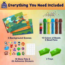 Load image into Gallery viewer, PURPLE LADYBUG DIY Fun Creative Bead Art Making Kits for Kids Ages 4-8 – Animal World Theme Birthday Gift for Boys & Girls, Arts & Crafts Set with Colorful Templates, Beads Pen, Craft Activity