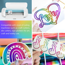 Load image into Gallery viewer, TECKWRAP Holographic Sparkle Chrome Adhesive Craft Vinyl 1ft x 5ft, Rainbow