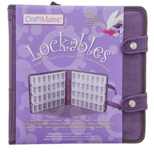 Load image into Gallery viewer, Craft Mates Bead Organizer, Locking Compartments, Clear Plastic Storage Containers for Buttons, Pins, Jewelry, Diamond Art and Craft Supplies, Large Portable Organizer for Crafters and Teachers