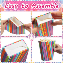 Load image into Gallery viewer, Tinlade 50 Pcs Mexican Popcorn Boxes Mexico Nacho Popcorn Assembled Boxes Snack Candy Holder Disposable Paper Box Mexican Party Decorations Cinco De Mayo Birthday Mexico Party Supplies
