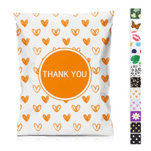 Load image into Gallery viewer, JinRuiKJ Yellow Heart Printed Poly Mailer 10x13 100 Pack - Shipping Bags for Clothing, Strong Thick and Self Adhesive Mailing Bags - Cute Packaging Bags for Small Business