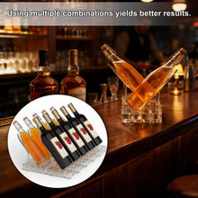 Load image into Gallery viewer, Aidmi Clear Acrylic Wine Rack, Modular Stackable Countertop Wine Bottle Holder with Leaf Shaped Support, Multi Purpose Versatile Wine Display Stand for Home Bar Party Daily Organizing (2pcs)