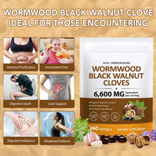 Load image into Gallery viewer, 18-in-1 Wormwood Black Walnut Clove Herbal Softgels, 6600mg Serving, Rapid Gut Cleanse & Digestive Health with Black Walnut Hull, Wormwood, Clove, Garlic, Oregano, Pumpkin Seed, Easy-to-Swallow