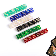 Load image into Gallery viewer, 72 Pieces MTG Dice Counters and Abilities Keywords Creature Stats Buff Acrylic Tokens with Box for MTG TCG Games Gift Gaming Accessories (Colors)