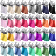 Load image into Gallery viewer, SIQUK 160 Pieces Keychain Tassels Leather Tassel Bulk for DIY Keychain and Craft, 32 Colors