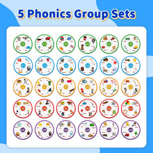 Load image into Gallery viewer, LilLaufy Phonics Word Puzzles for Kids, Phonetic Rhyming Game for Kindergarten, Reading Spelling Game, Toddler Speech Therapy Toys, Sight Words Games, Short Vowel Sound Blends for Preschool Learning