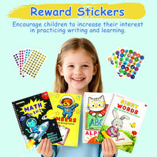 Load image into Gallery viewer, FAYUNDRA Grooved Handwriting Practice for Kids, Magic Grooved Writing Practice Books, 7 Reusable Tracing Workbooks for Preschool & Kindergarten, Learn Letters & Numbers for Ages 3–8 (7)