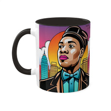 Load image into Gallery viewer, Colors of Africa Pop Art Black Colorful #25 AI 11oz Black Accent Coffee Mug