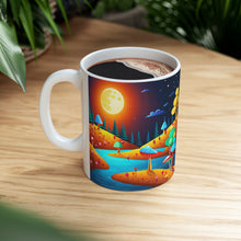 Load image into Gallery viewer, Lunar Moon Mushroom Planet Fantasy Art #2 Ceramic Mug 11oz
