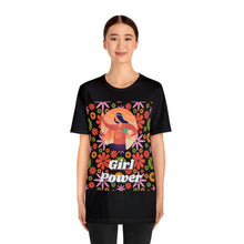 Load image into Gallery viewer, Floral Retro Girl Power Unisex Bella Canvas Jersey Short Sleeve T-shirt