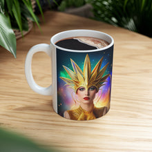 Load image into Gallery viewer, Mardi Gras Mask Ribbon #6 Mug AI-Generated Artwork 11oz mug