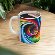 Load image into Gallery viewer, Bright Rainbow Swirls in Motion #3 Mug 11oz mug AI-Generated Artwork