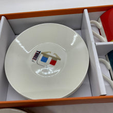 Load image into Gallery viewer, Paul Thurlby's Numbered Espresso Cups (4) Saucers (4) Set of 8 pieces