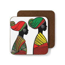 Load image into Gallery viewer, Colorful #19 Colors of Africa Hardboard Back AI-Enhanced Beverage Coasters

