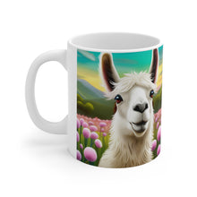 Load image into Gallery viewer, Good Vibes Cute Llama Funny #8 Ceramic 11oz Mug AI-Generated Artwork