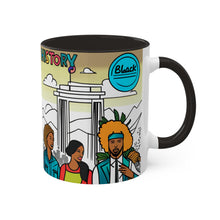 Load image into Gallery viewer, Colors of Africa Pop Art Black History Colorful #22 AI 11oz Black Accent Coffee Mug