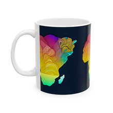 Load image into Gallery viewer, Colors of Africa Continent Map #4 AI 11oz Coffee Mug