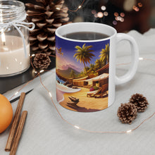 Load image into Gallery viewer, Tropical  Paradise Flying Fish Mug 11oz mug AI-Generated Artwork