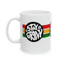 Load image into Gallery viewer, Stay Groovy 11oz White Ceramic Beverage Mug Decorative Art