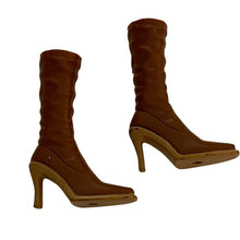 Load image into Gallery viewer, Bratz Footwear Scrunch Rust High Top Boots Tan Heel