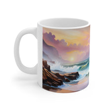 Load image into Gallery viewer, Pastel Sea-life Sunset #22 Ceramic Mug 11oz mug AI-Generated Artwork