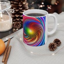 Load image into Gallery viewer, Bright Rainbow Swirls in Motion #7 Mug 11oz mug AI-Generated Artwork