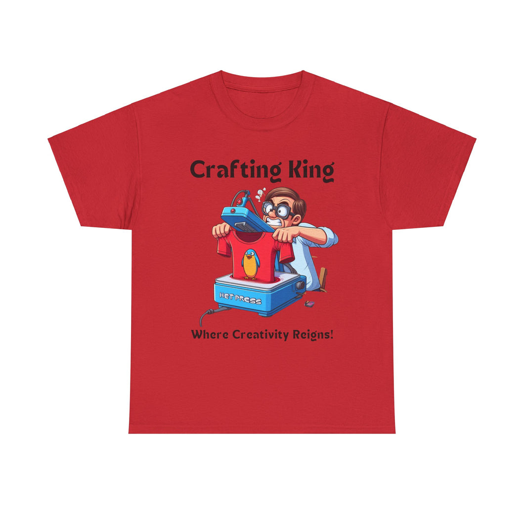 Frustrated Crafting King: Where Creativity Reigns, T-Shirt Heat Press Cotton