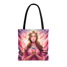 Load image into Gallery viewer, Angel with Wings Love the Pink Heart Series Tote Bag AI Artwork 100% Polyester #15