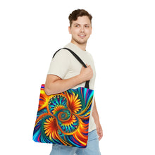 Load image into Gallery viewer, Re-growth Tye Dye Swirls and Ripples Tote Bag AI Artwork 100% Polyester #10