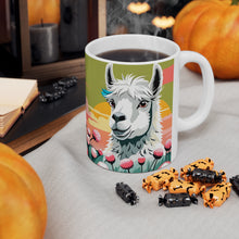 Load image into Gallery viewer, Good Vibes Cute Llama Funny #10 Ceramic 11oz Mug AI-Generated Artwork