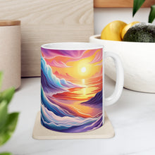 Load image into Gallery viewer, Pastel Sea-life Sunset #8 Ceramic Mug 11oz mug AI-Generated Artwork
