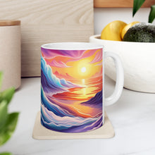 Load image into Gallery viewer, Pastel Sea-life Sunset #8 Ceramic Mug 11oz mug AI-Generated Artwork