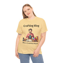 Load image into Gallery viewer, Crafting King: Where Creativity Reigns, Knitting 100% Cotton Classic T-shirt