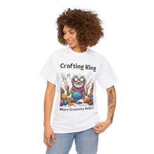 Load image into Gallery viewer, Crafting King: Where Creativity Reigns, Knitting 100% Cotton Classic T-shirt