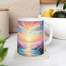 Load image into Gallery viewer, Pastel Sea-life Sunset #11 Ceramic Mug 11oz mug AI-Generated Artwork