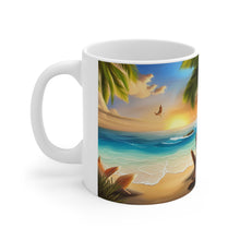 Load image into Gallery viewer, Tropical Beach Paradise #2 Mug 11oz mug AI-Generated Artwork