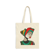 Load image into Gallery viewer, Colors of Africa Queen Mother #9 100% Cotton Canvas Tote Bag 15" x 16"