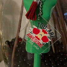 Load image into Gallery viewer, Inspirational & Funny Teacher Acrylic Keychains Durable UV Stickers and Tassel 1.96" Square