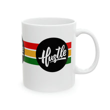Load image into Gallery viewer, Hustle 11oz White Ceramic Beverage Mug Decorative Art